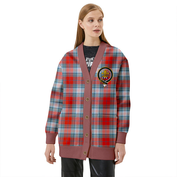 Warden Ancient Clan Badge Tartan V-neck Cardigan