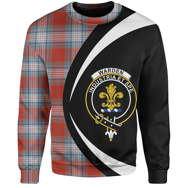 Warden Ancient Clan Badge Tartan Sweatshirt Circle Style Personalized