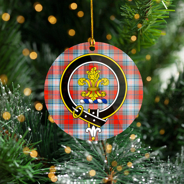 Warden Ancient Clan Badge Tartan Plastic Christmas Ornaments