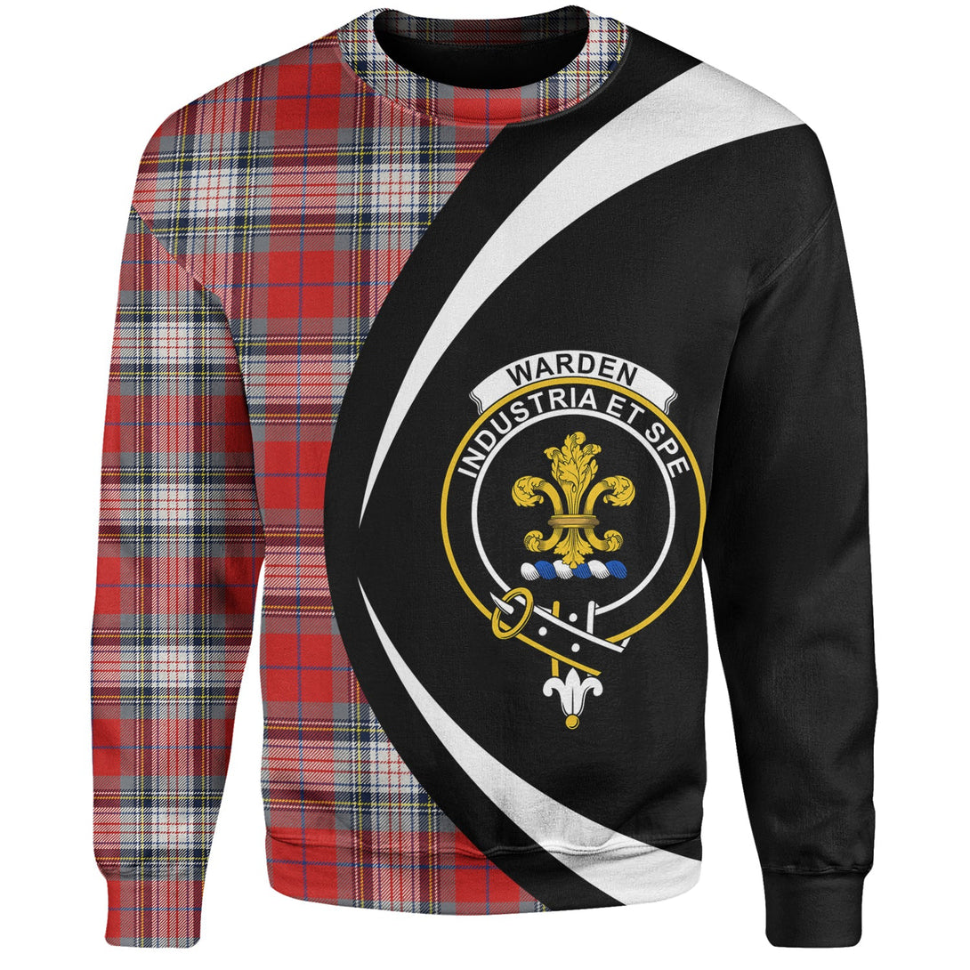 Warden Modern Clan Badge Tartan Sweatshirt Circle Style Personalized