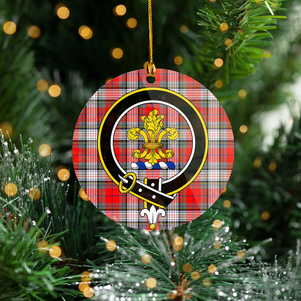 Warden Modern Clan Badge Tartan Plastic Christmas Ornaments