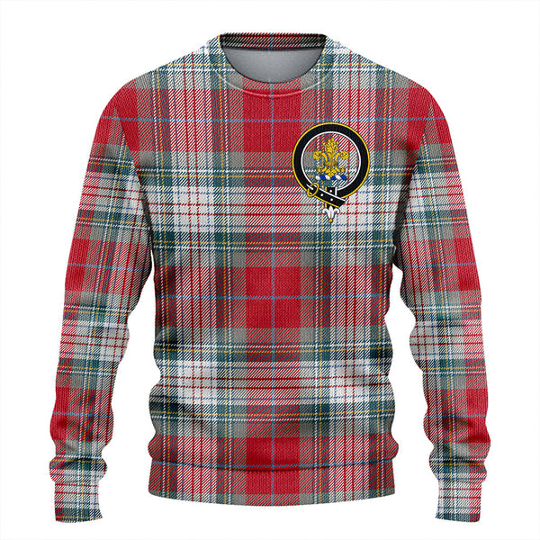 Warden Weathered Clan Badge Tartan Knitted Sweater