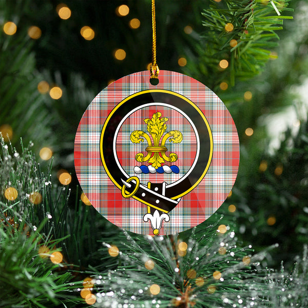 Warden Weathered Clan Badge Tartan Plastic Christmas Ornaments