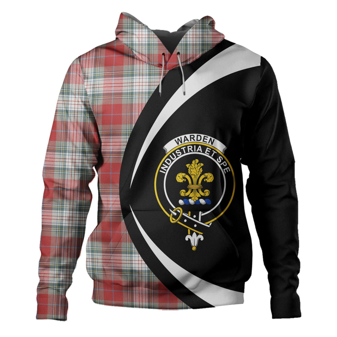 Warden Weathered Clan Badge Tartan Hoodie Circle Style