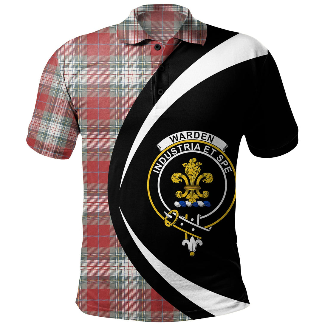 Warden Weathered Clan Badge Tartan Polo Shirt Circle Style Personalized