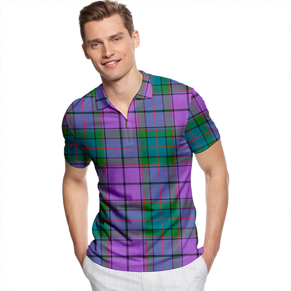 Wardlaw Ancient Tartan Classic Lapel Zip Short Sleeve Polo