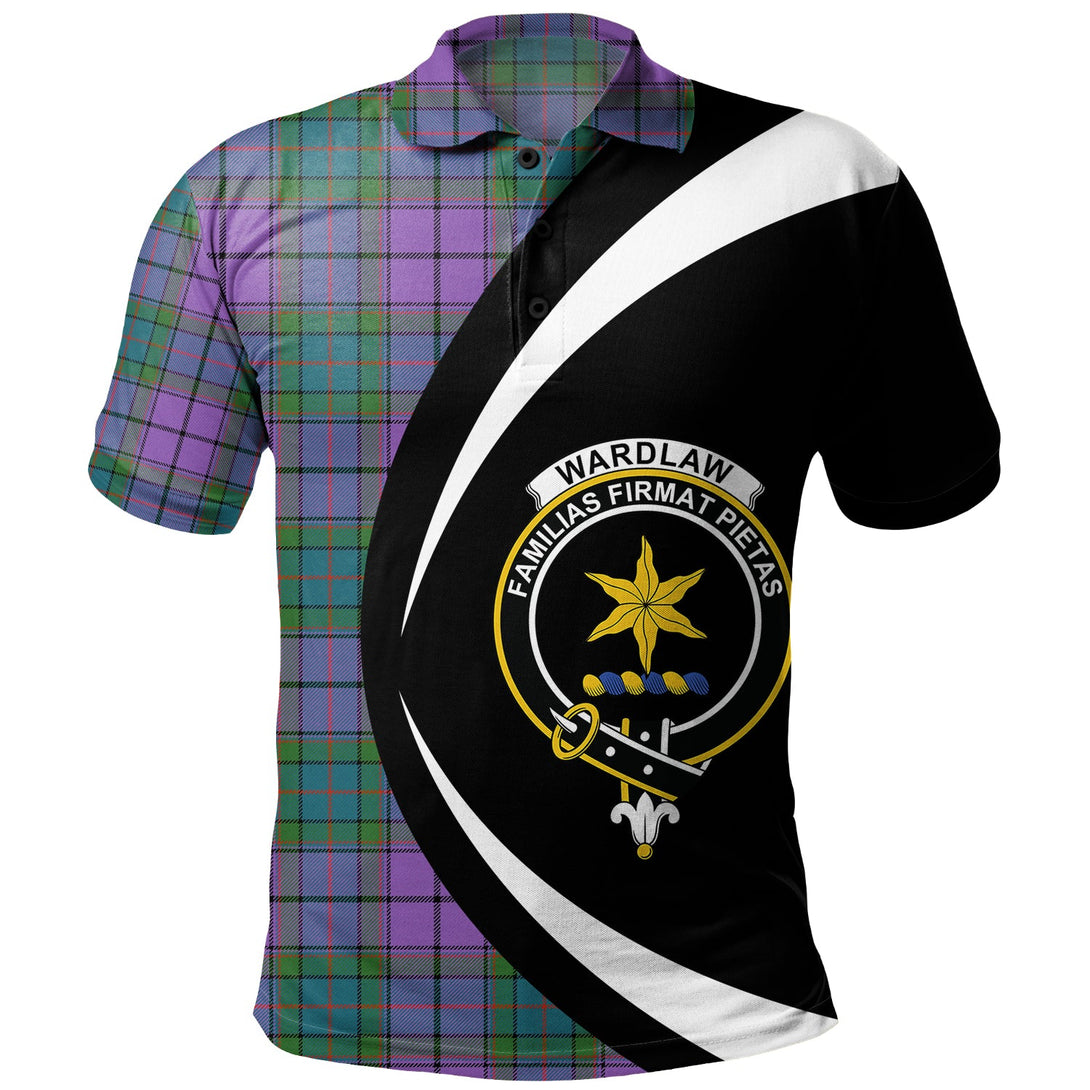 Wardlaw Ancient Clan Badge Tartan Polo Shirt Circle Style Personalized