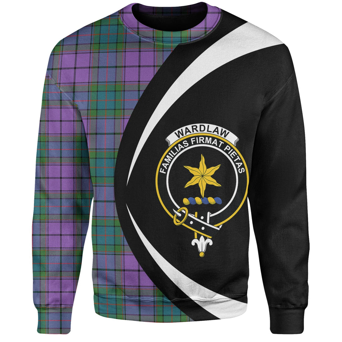 Wardlaw Ancient Clan Badge Tartan Sweatshirt Circle Style Personalized