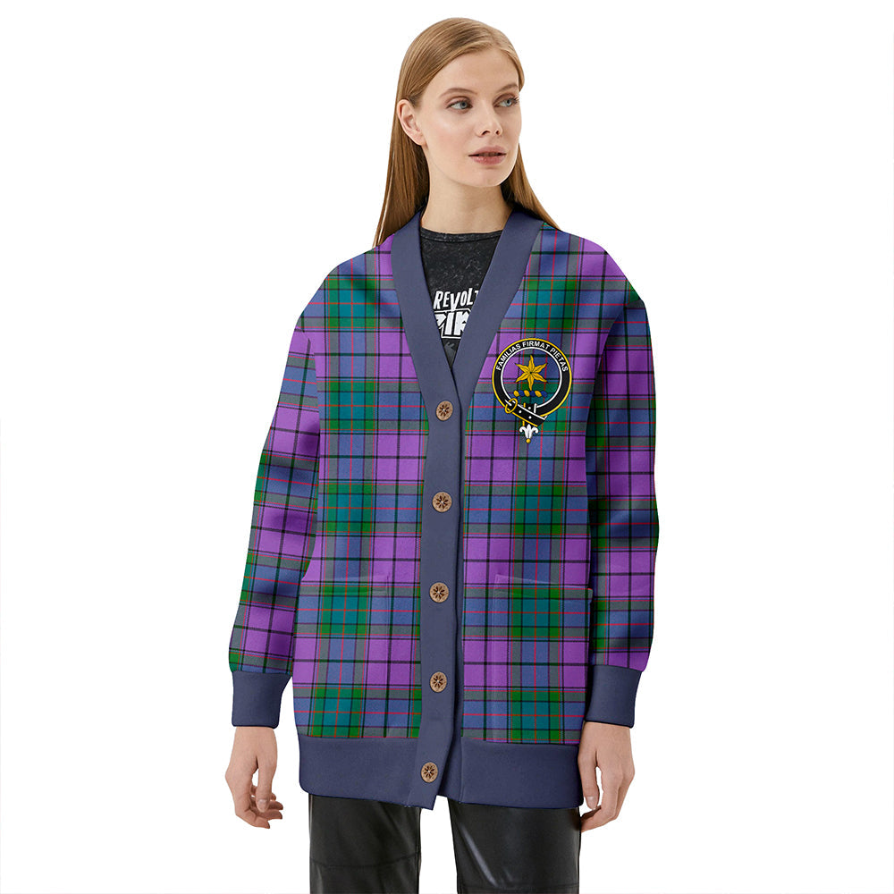 Wardlaw Ancient Clan Badge Tartan V-neck Cardigan