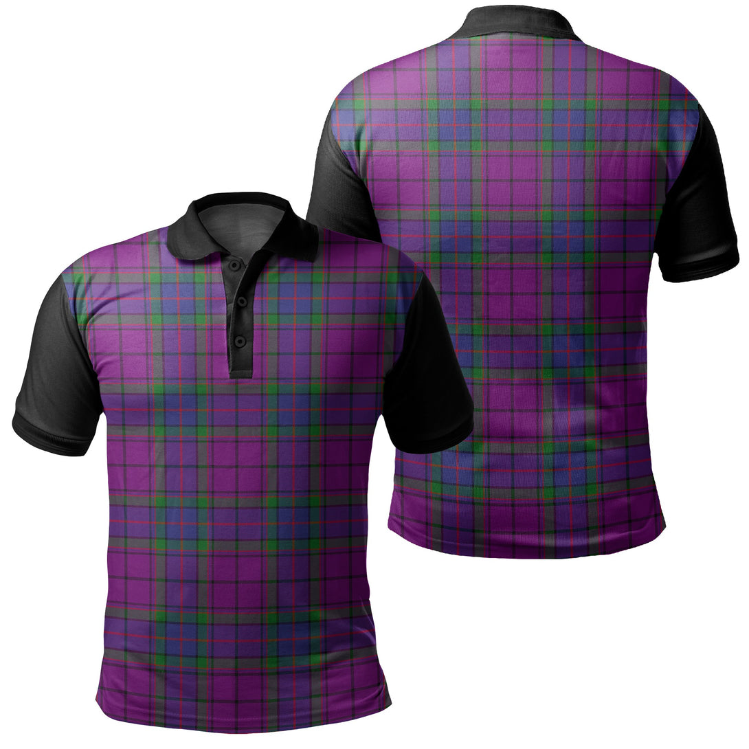 Wardlaw Modern Tartan Classic Polo Shirt Black Neck 1 Style