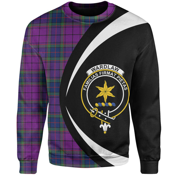 Wardlaw Modern Clan Badge Tartan Sweatshirt Circle Style Personalized