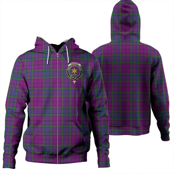 Wardlaw Modern Tartan Classic Crest Zipper Hoodie