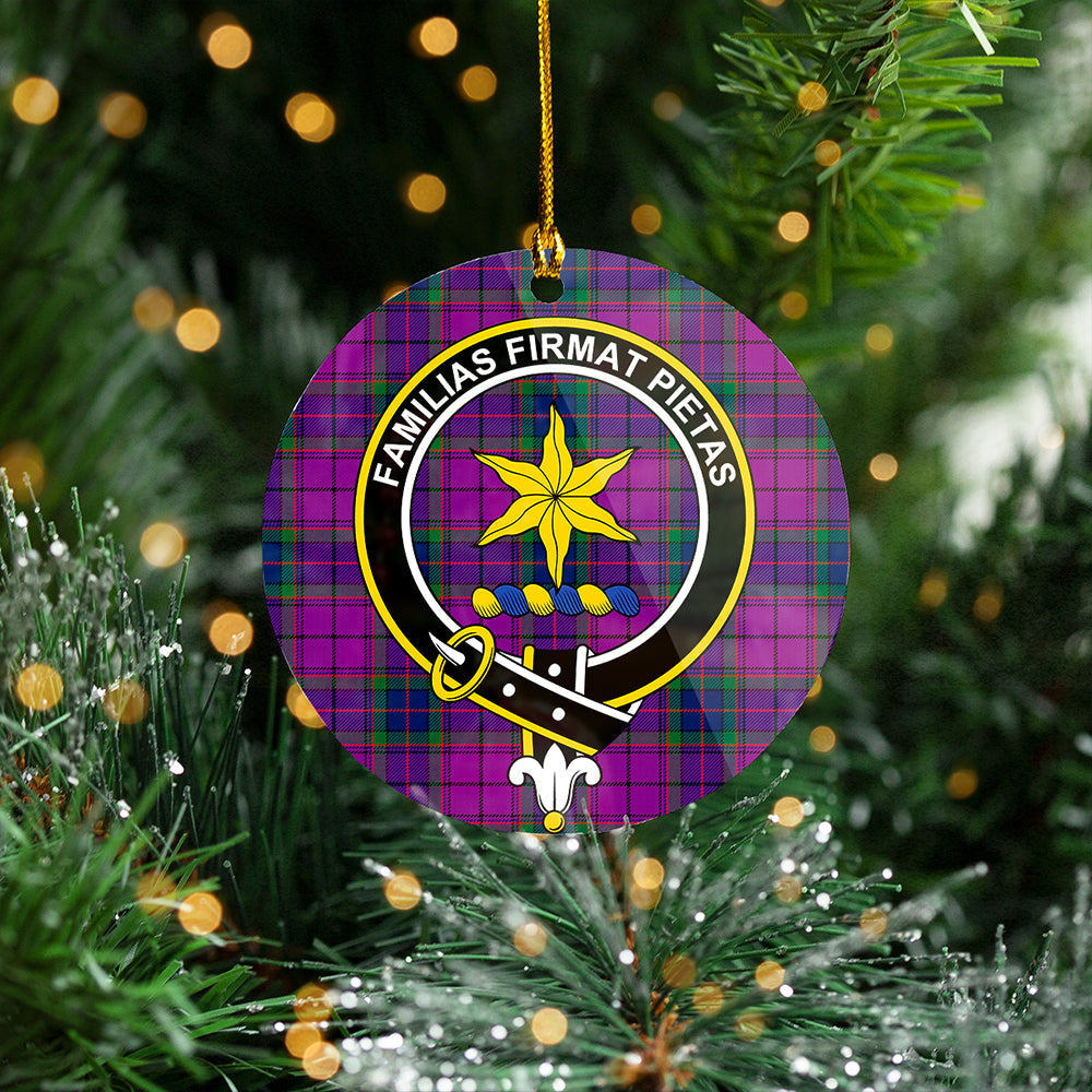 Wardlaw Modern Clan Badge Tartan Plastic Christmas Ornaments