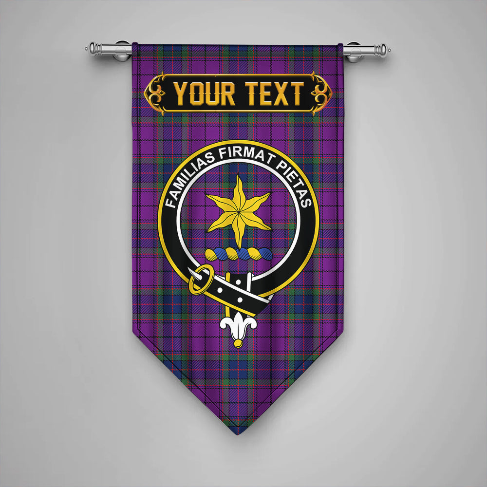 Wardlaw Modern Clan Badge Tartan Gonfalon Personalize