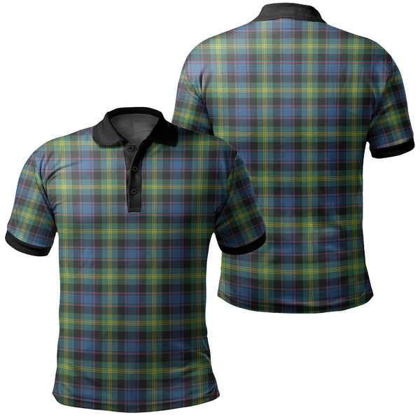 Watson Ancient Tartan Classic Polo Shirt Black Neck 2 Style