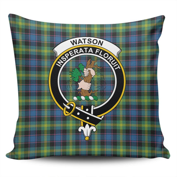 Watson Ancient Tartan Classic Crest Pillow Cover