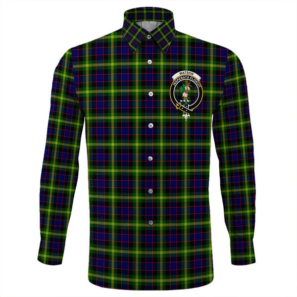 Watson Modern Tartan Classic Crest Long Sleeve Button Shirt