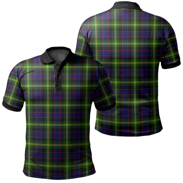 Watson Modern Tartan Classic Polo Shirt Black Neck 2 Style