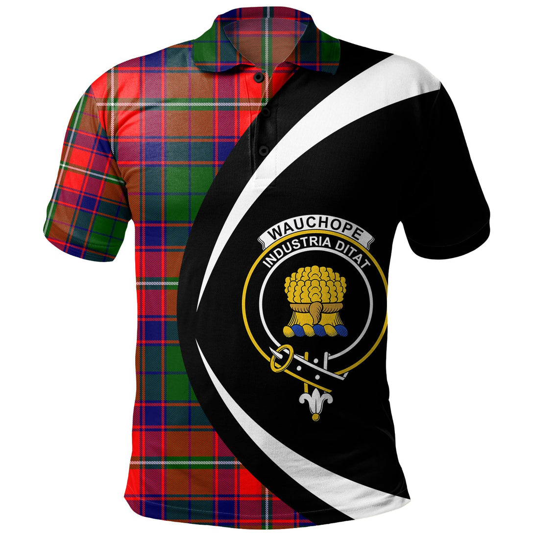 Wauchope Clan Badge Tartan Polo Shirt Circle Style Personalized