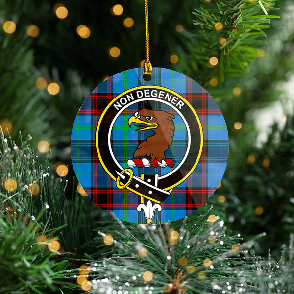 Wedderburn Clan Badge Tartan Plastic Christmas Ornaments