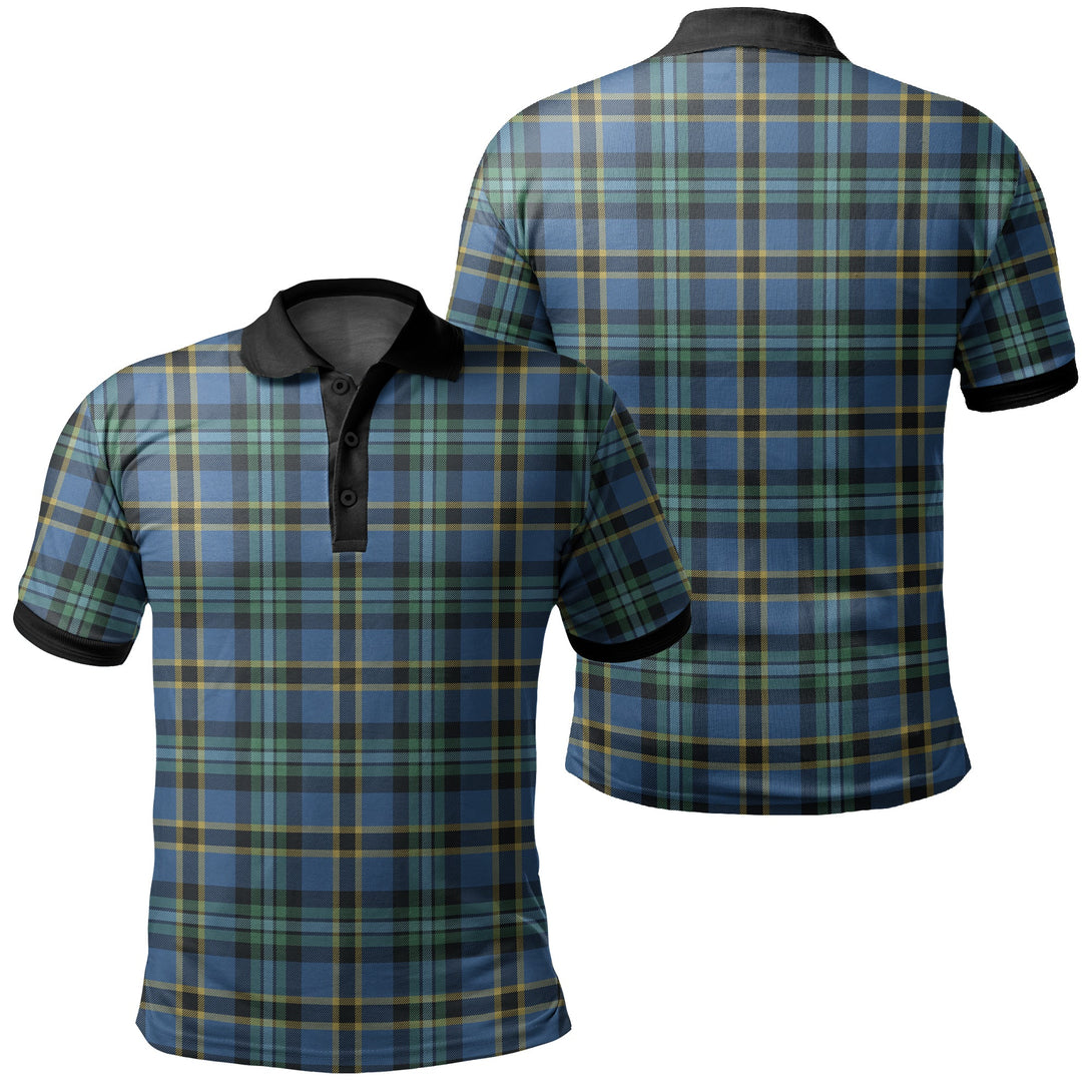 Weir Ancient Tartan Classic Polo Shirt Black Neck 2 Style