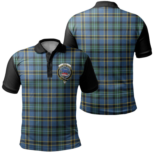 Weir Ancient Tartan Crest Polo Shirt Black Neck 1 Style