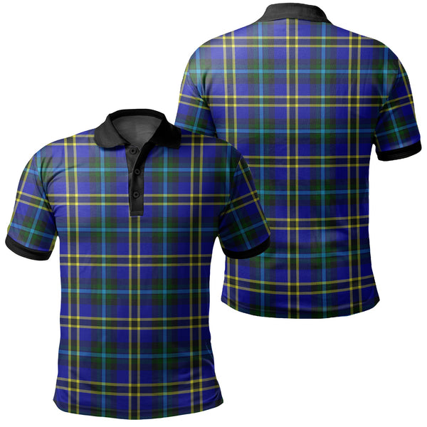 Weir Modern Tartan Classic Polo Shirt Black Neck 2 Style