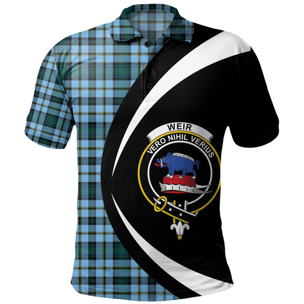 Weir Modern Clan Badge Tartan Polo Shirt Circle Style Personalized