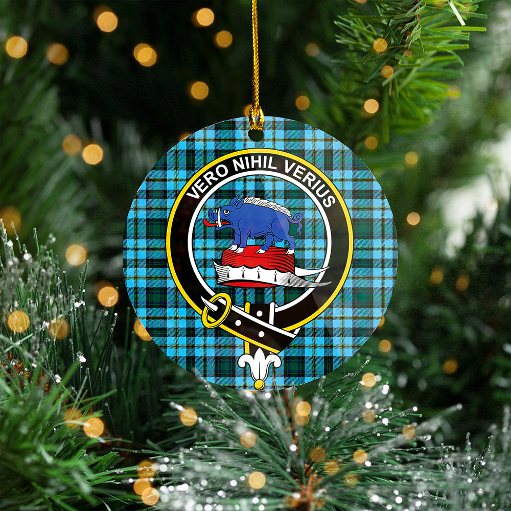 Weir Modern Clan Badge Tartan Plastic Christmas Ornaments