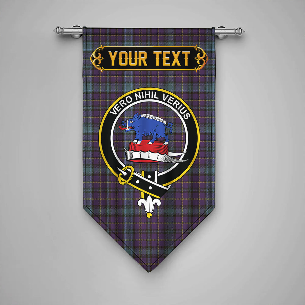 Weir Weathered Clan Badge Tartan Gonfalon Personalize