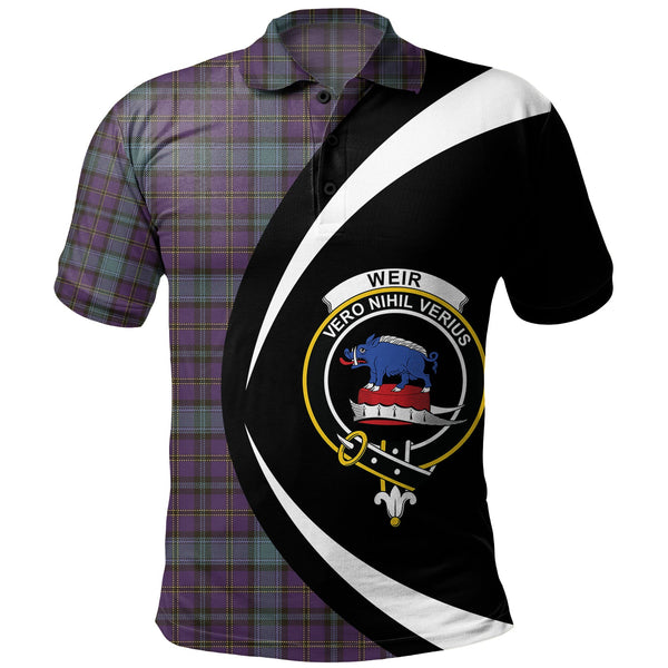 Weir Weathered Clan Badge Tartan Polo Shirt Circle Style Personalized