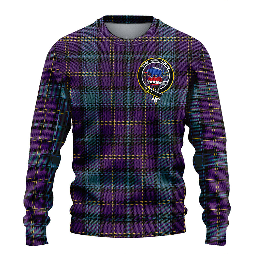 Weir Weathered Clan Badge Tartan Knitted Sweater