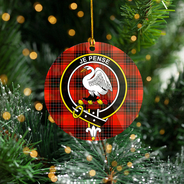 Wemyss Ancient Clan Badge Tartan Plastic Christmas Ornaments