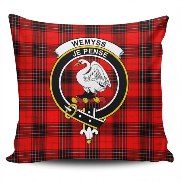 Wemyss Modern Tartan Classic Crest Pillow Cover