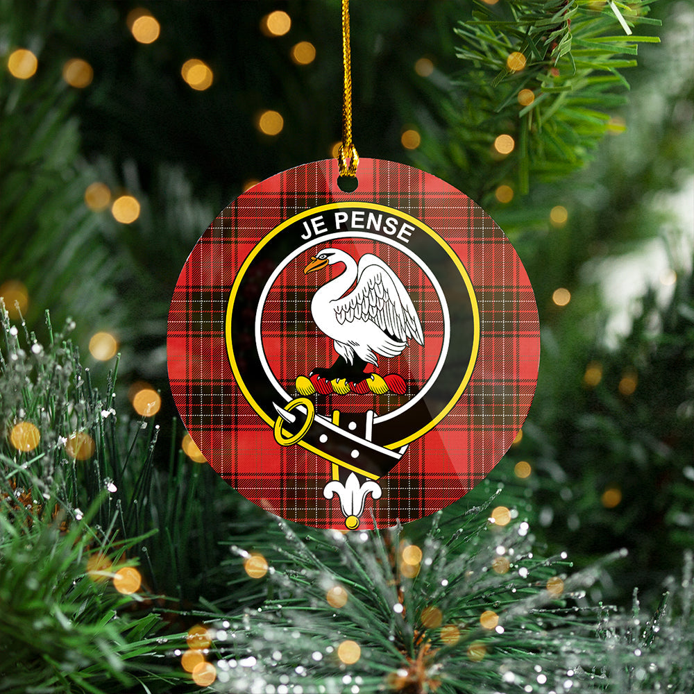 Wemyss Weathered Clan Badge Tartan Plastic Christmas Ornaments