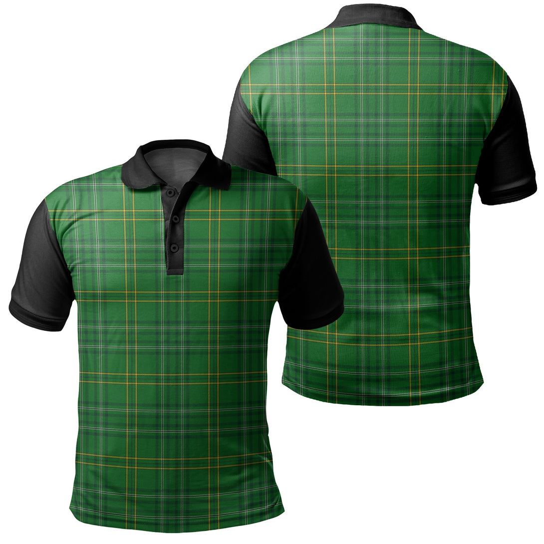 Wexford County Tartan Classic Polo Shirt Black Neck 1 Style