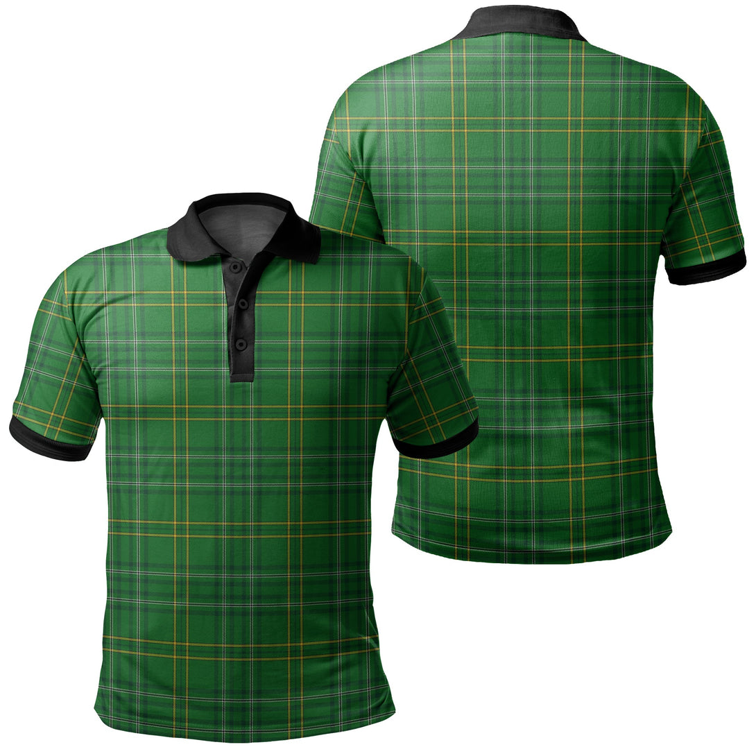 Wexford County Tartan Classic Polo Shirt Black Neck 2 Style