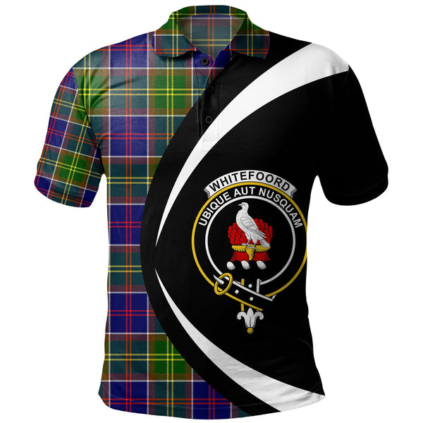 Whitefoord Modern Clan Badge Tartan Polo Shirt Circle Style Personalized