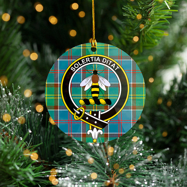 Whitelaw District Clan Badge Tartan Plastic Christmas Ornaments