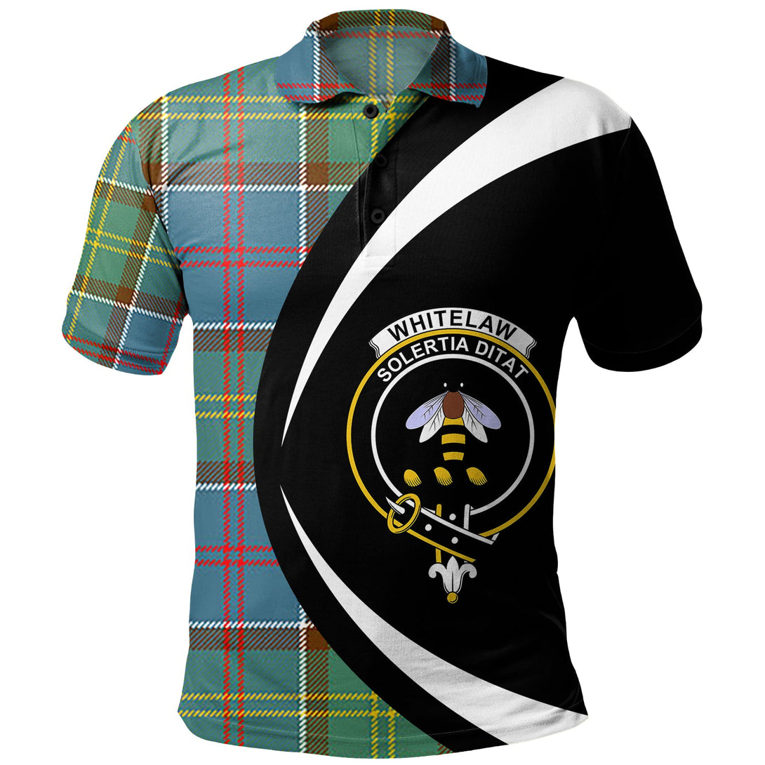 Whitelaw District Clan Badge Tartan Polo Shirt Circle Style Personalized