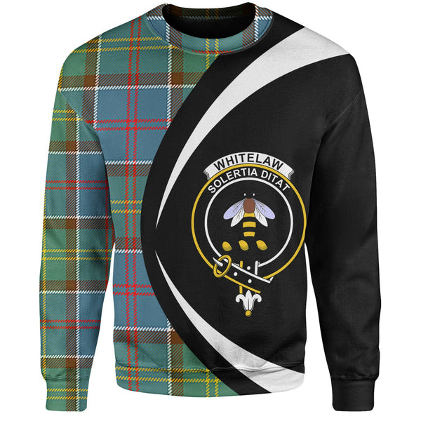 Whitelaw District Clan Badge Tartan Sweatshirt Circle Style Personalized