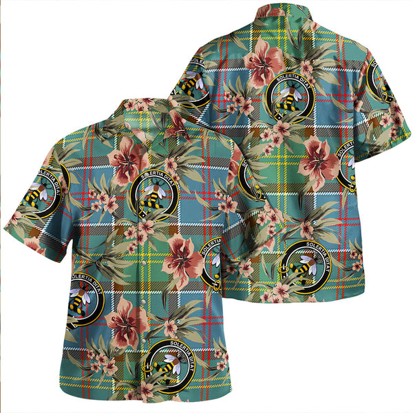 Whitelaw District Clan Badge Tartan Aloha Hawaiian Shirt Tropical Old Style