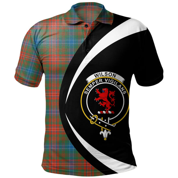 Wilson Ancient Clan Badge Tartan Polo Shirt Circle Style Personalized