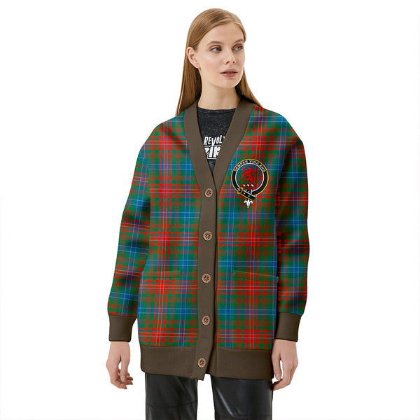 Wilson Ancient Clan Badge Tartan V-neck Cardigan