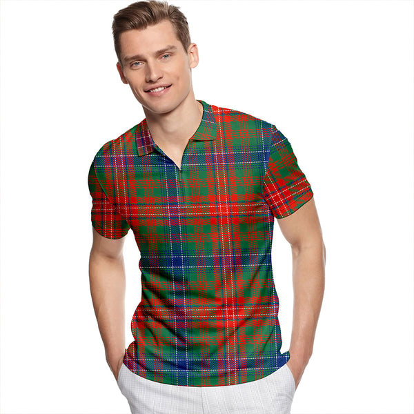 Wilson Janet Modern Tartan Classic Lapel Zip Short Sleeve Polo