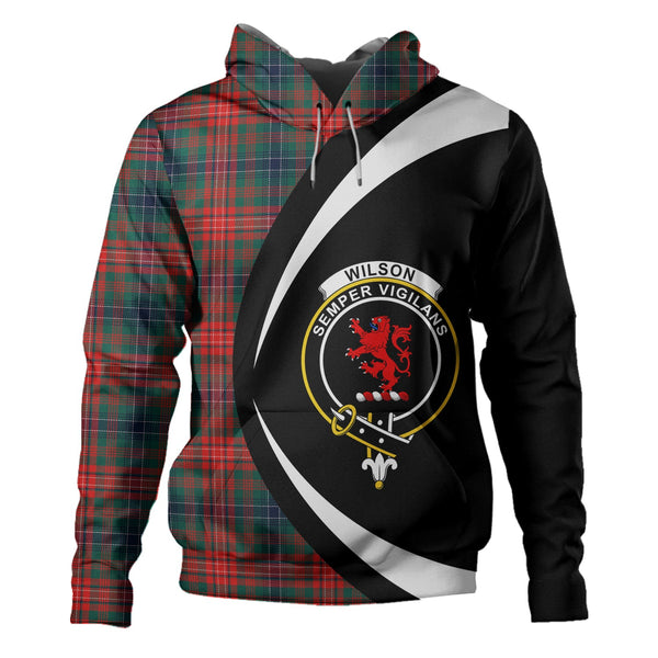 Wilson Modern Clan Badge Tartan Hoodie Circle Style