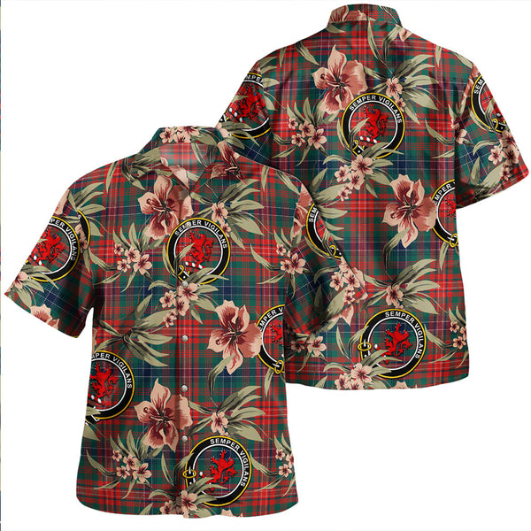 Wilson Modern Clan Badge Tartan Aloha Hawaiian Shirt Tropical Old Style