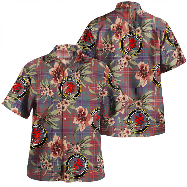 Wilson Weathered Clan Badge Tartan Aloha Hawaiian Shirt Tropical Old Style