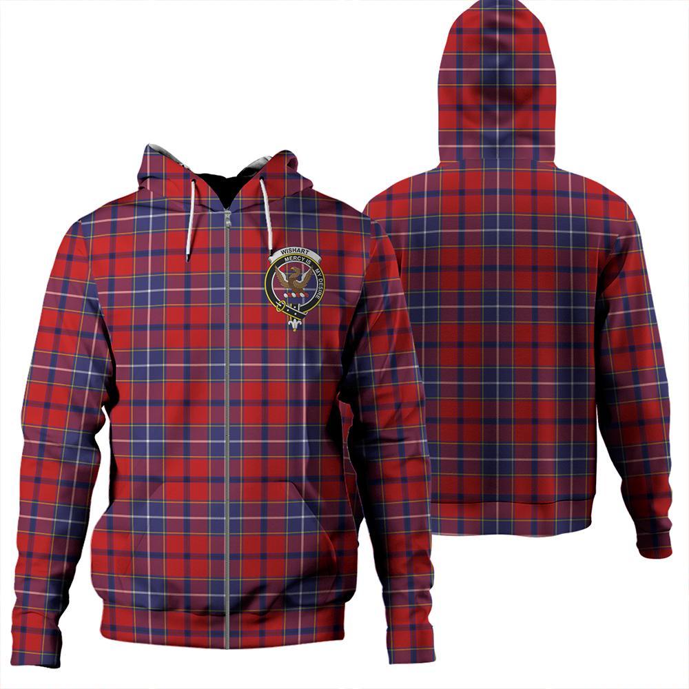 Wishart Dress Tartan Classic Crest Zipper Hoodie