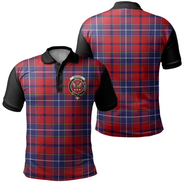 Wishart Dress Tartan Crest Polo Shirt Black Neck 1 Style